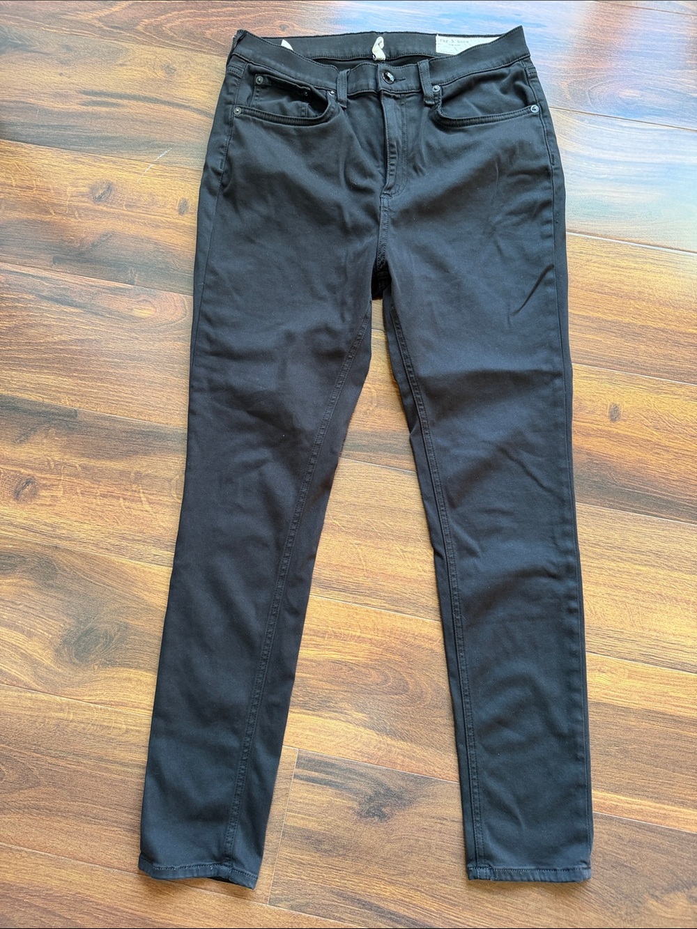Rag & Bone High Rise Ankle Skinny Black Jeans Womens 29